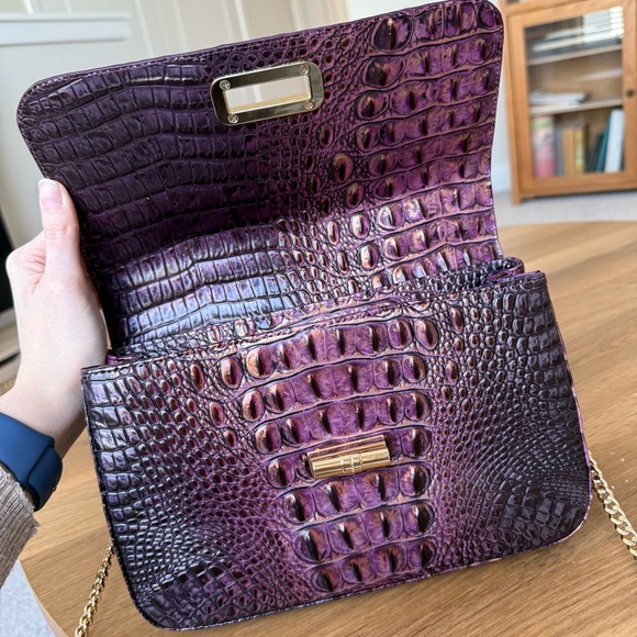 Brahmin Rosalie Crossbody Fig Jam Melbourne Genuine Leather - Picture 9 of 15